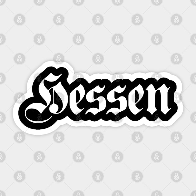 Hessen (Hesse) written with gothic font Sticker by Happy Citizen